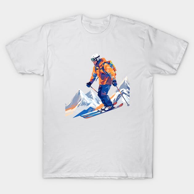 Winter Ski Mountain Fun Fun Voyage Discovery T-Shirt by Cubebox